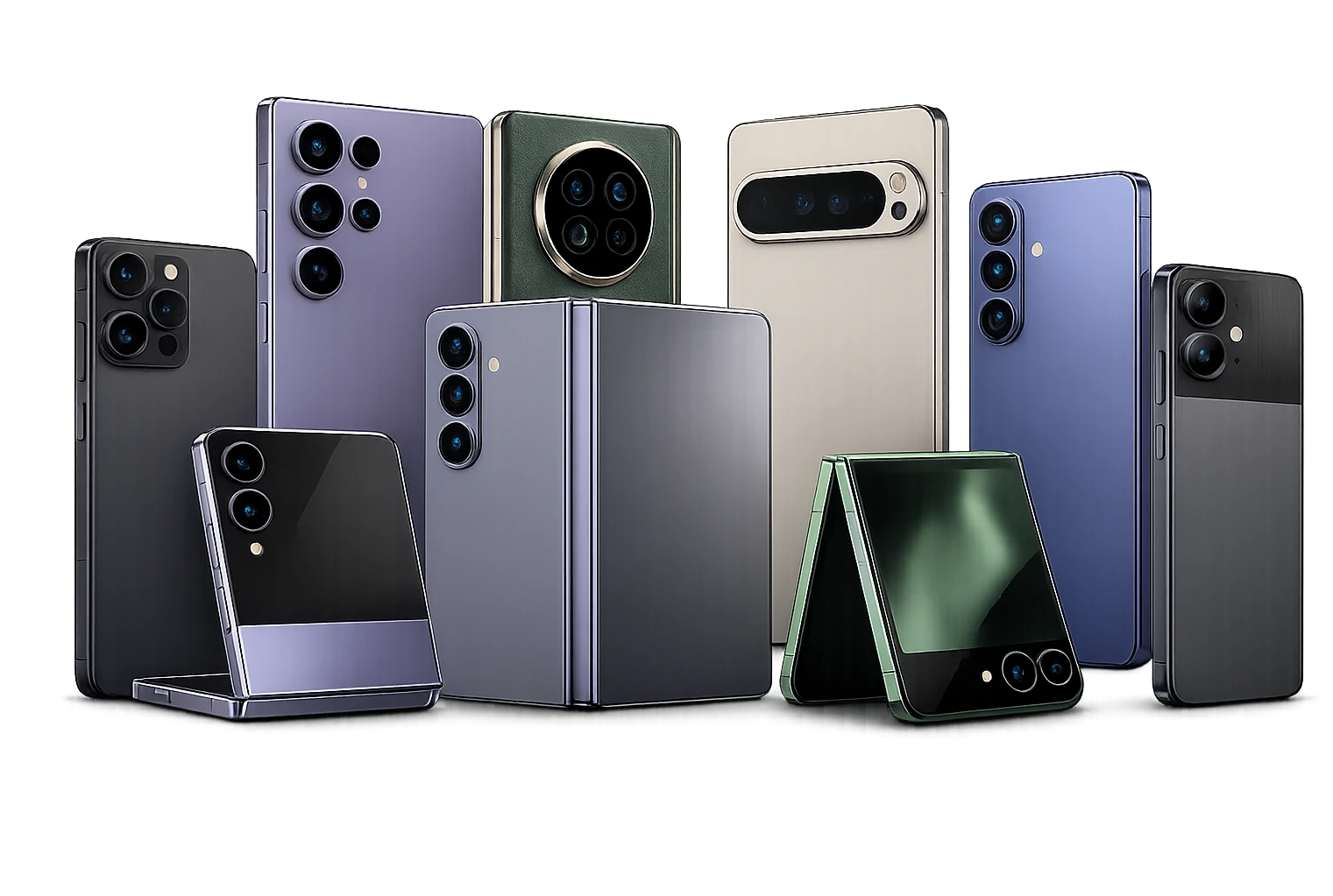 Composição com diferentes celulares para locação corporativa